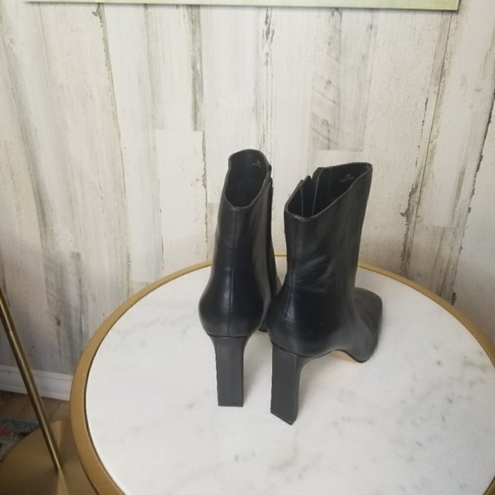 INC International Concepts Women's Viana Dress Booties Black Leather 10M - Picture 3 of 6